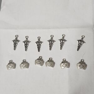 Charms Jewelry Making DIY Crafts Beads Medical Nurse Nursing‎ Silver BC146